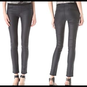 Helmut Lang Leather Pants - Leggings lamb skin black / grey BRAND NEW